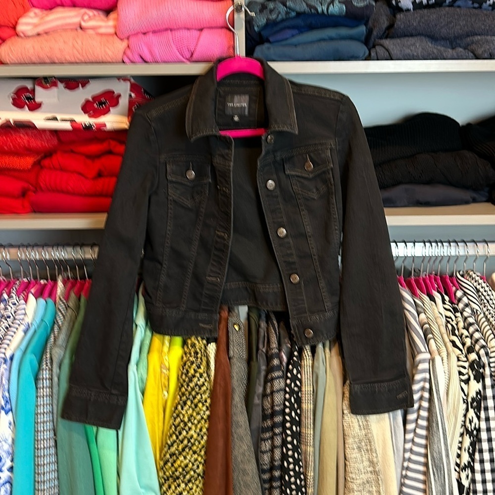 The Limited black jean jacket size XS